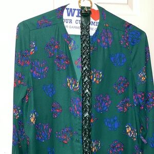 Eclair size Large Green Tunic Print Dress with belt loops